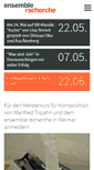 Mobile Screenshot of ensemble-recherche.de